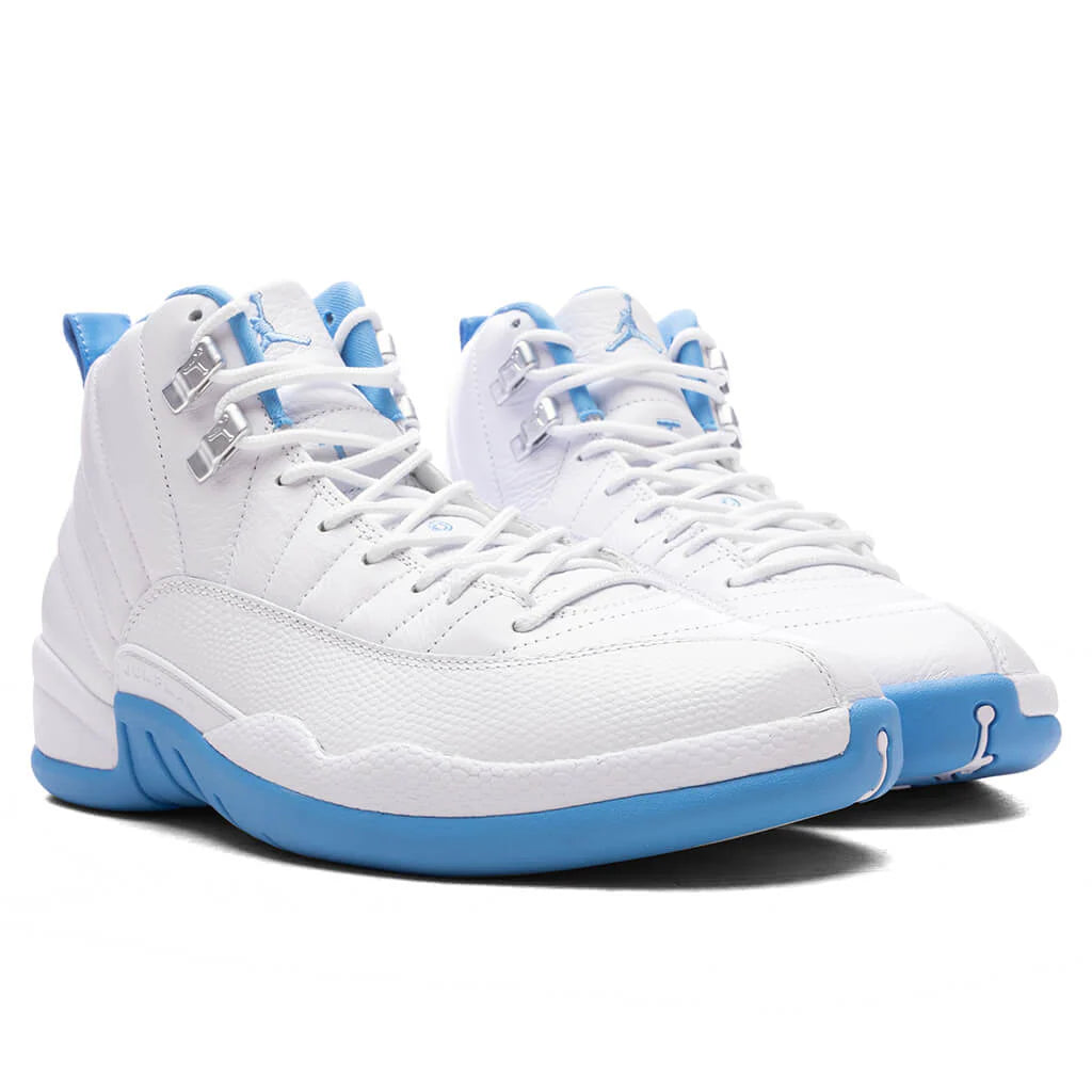 Air Jordan 12 Retro Melo White University Blue Metallic Silver