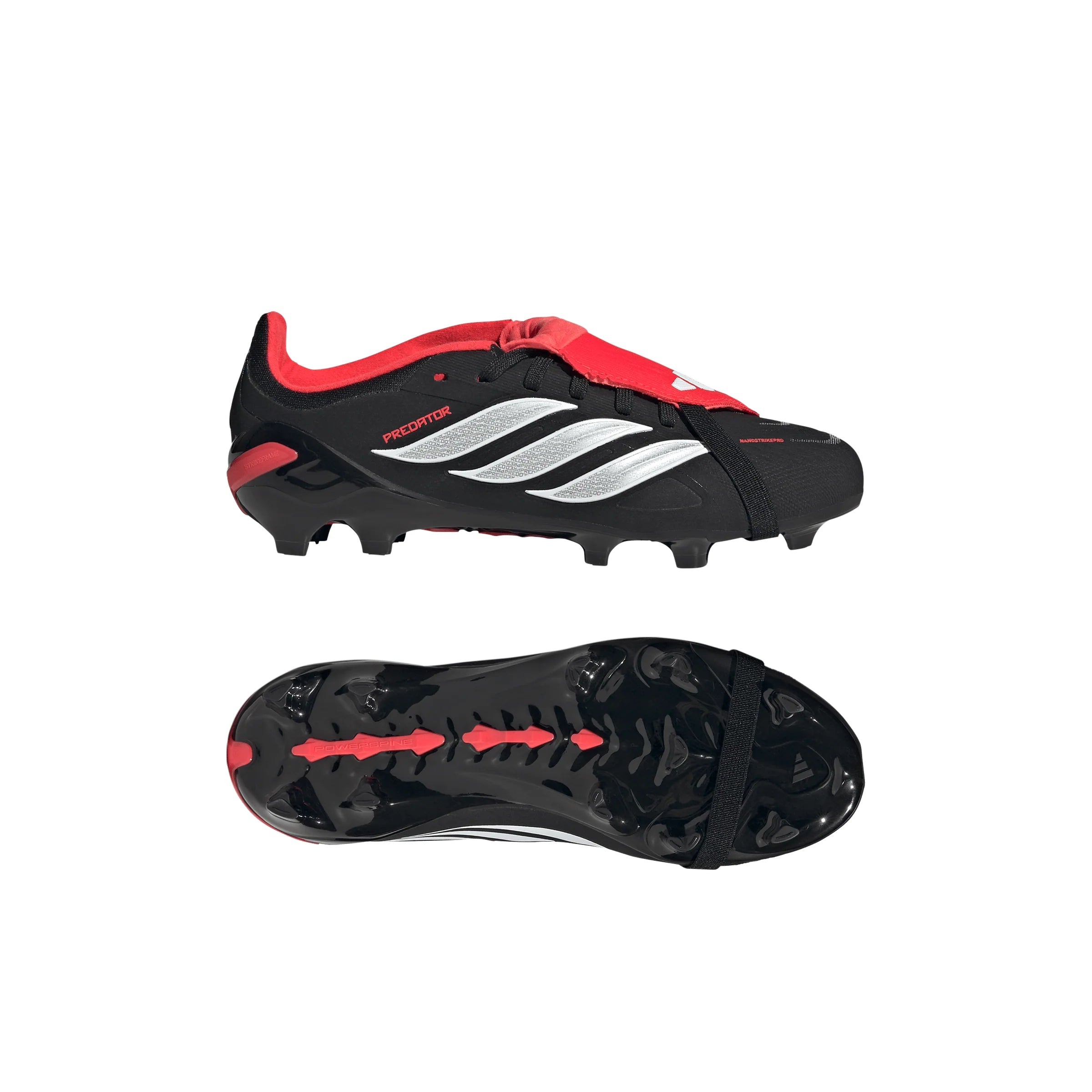 adidas Predator Elite Fold Over Tongue FG Firm Ground Youth Soccer Cleats Black