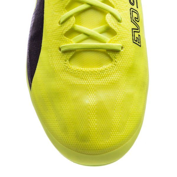 PUMA Evospeed 17 SL FG Firm Ground Soccer Cleats Safety Yellow Black Green Gecko