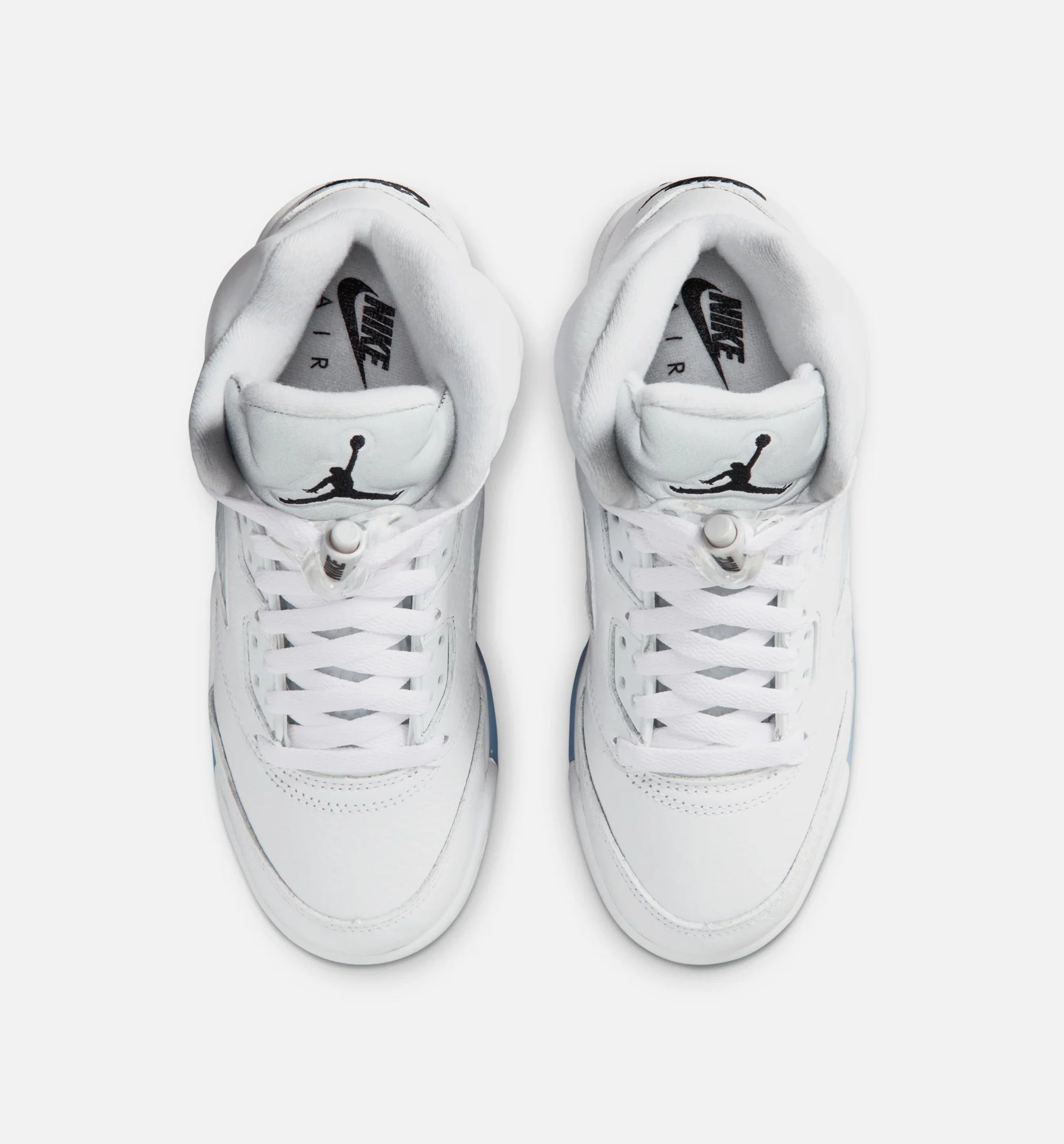 Air Jordan 5 Retro OG White Metallic Grade School Lifestyle Shoe White Black Metallic Silver Free Shipping