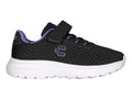 Tenis Charly Road Casual Negro y Morado para Niña