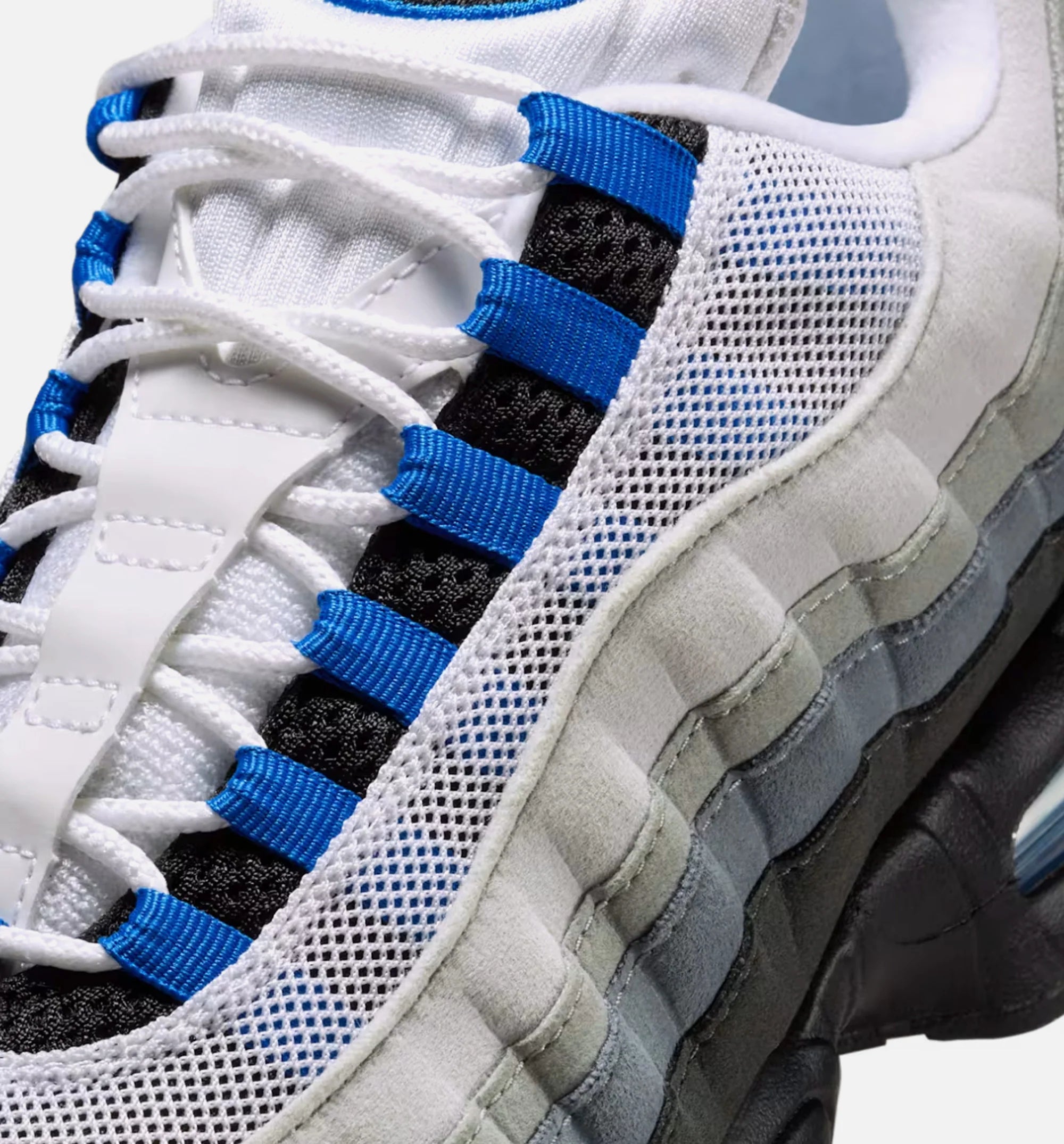 Air Max 95 Cool Grey and Blue Spark Mens Lifestyle Shoe White Blue Spark Black Neutral Grey Medium Grey