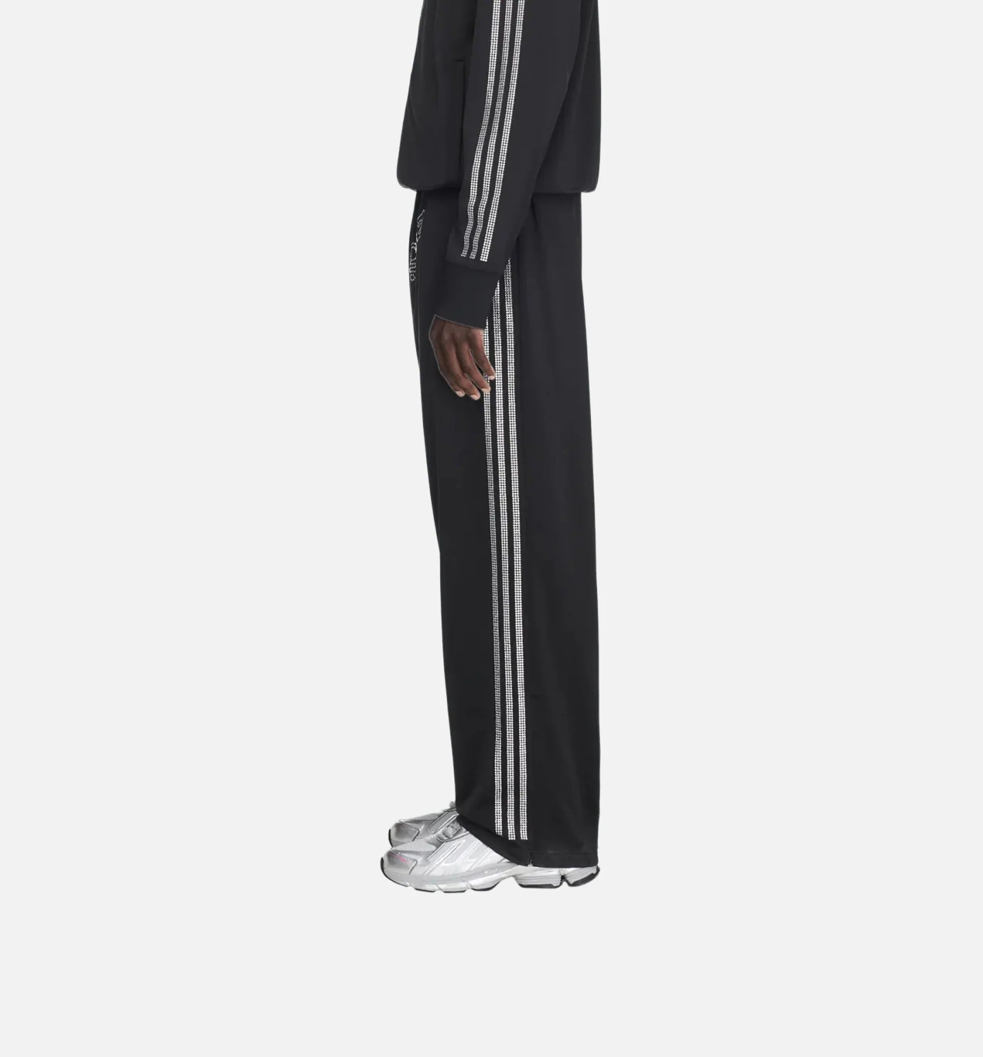 Sp5der Rhinestone Track Mens Pants Black