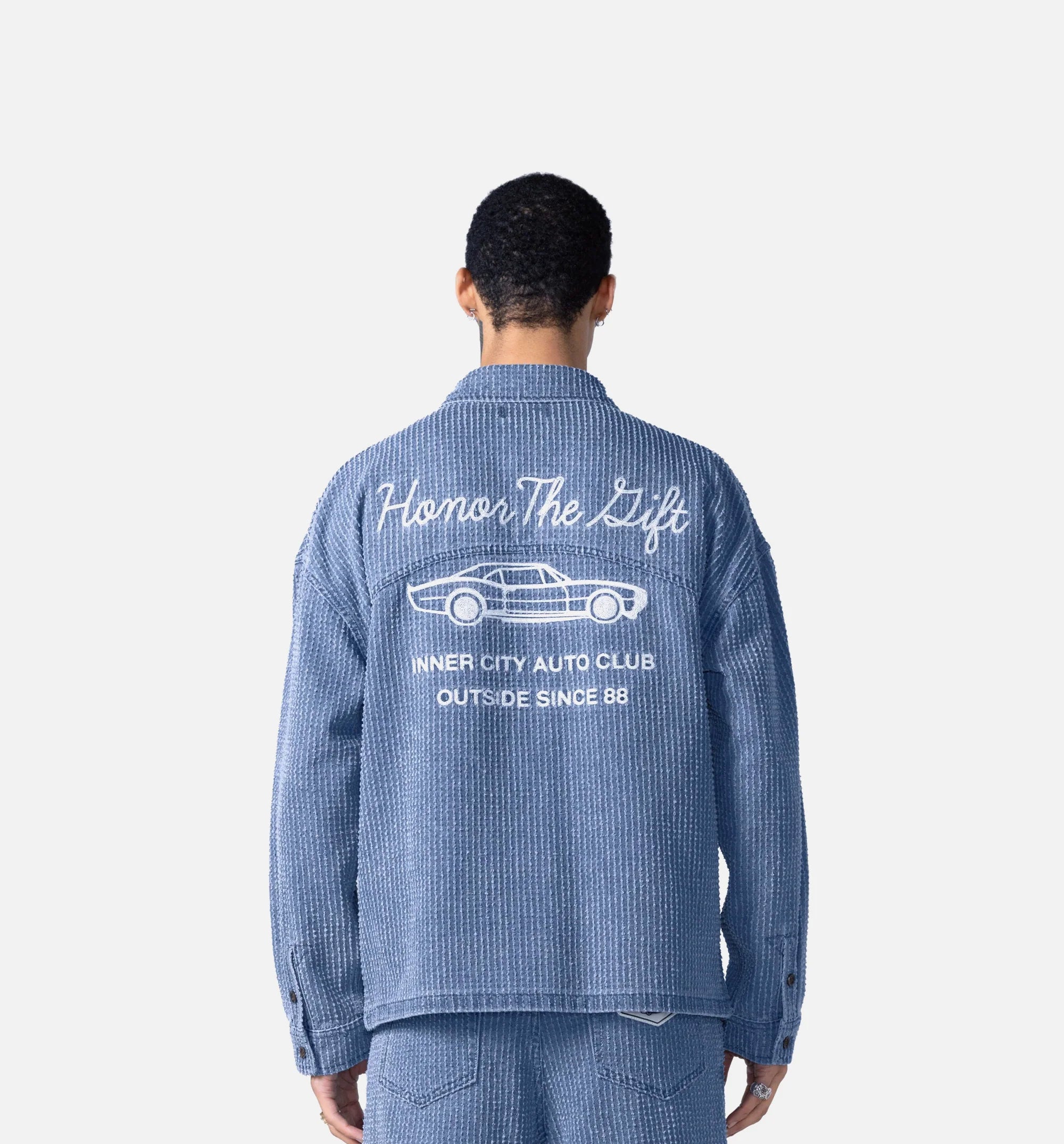 Spring Inc Cover Mens Long Sleeve Shirt Indigo
