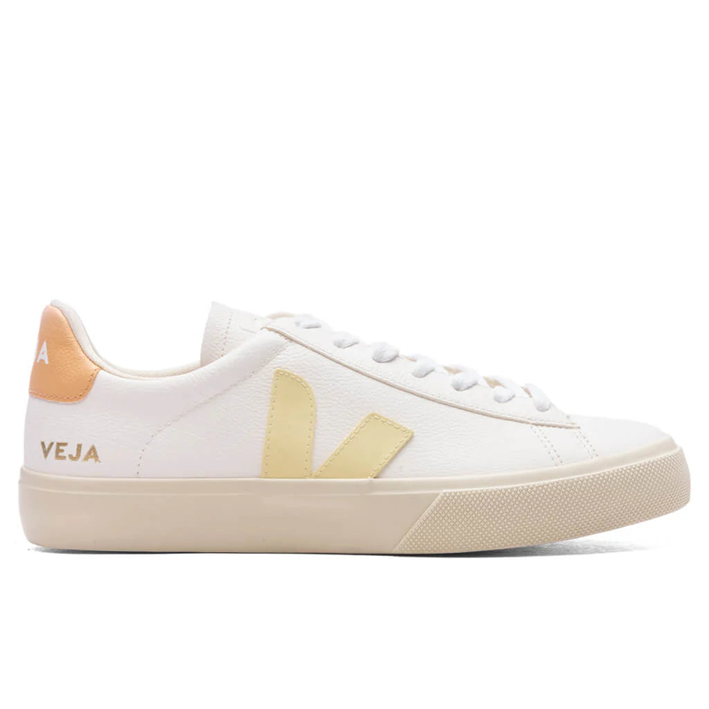Womens Campo Chromefree Leather White Sun Peach