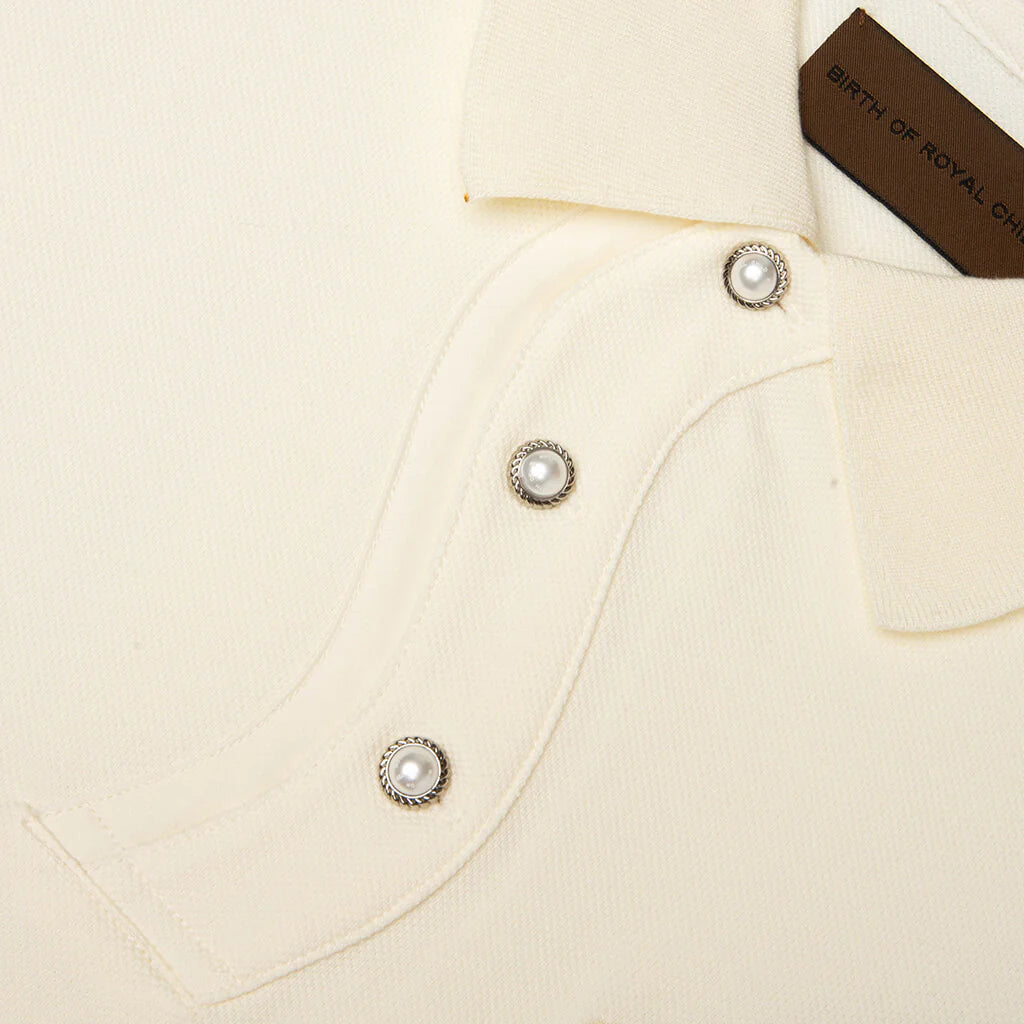 Fluid Placket Polo White