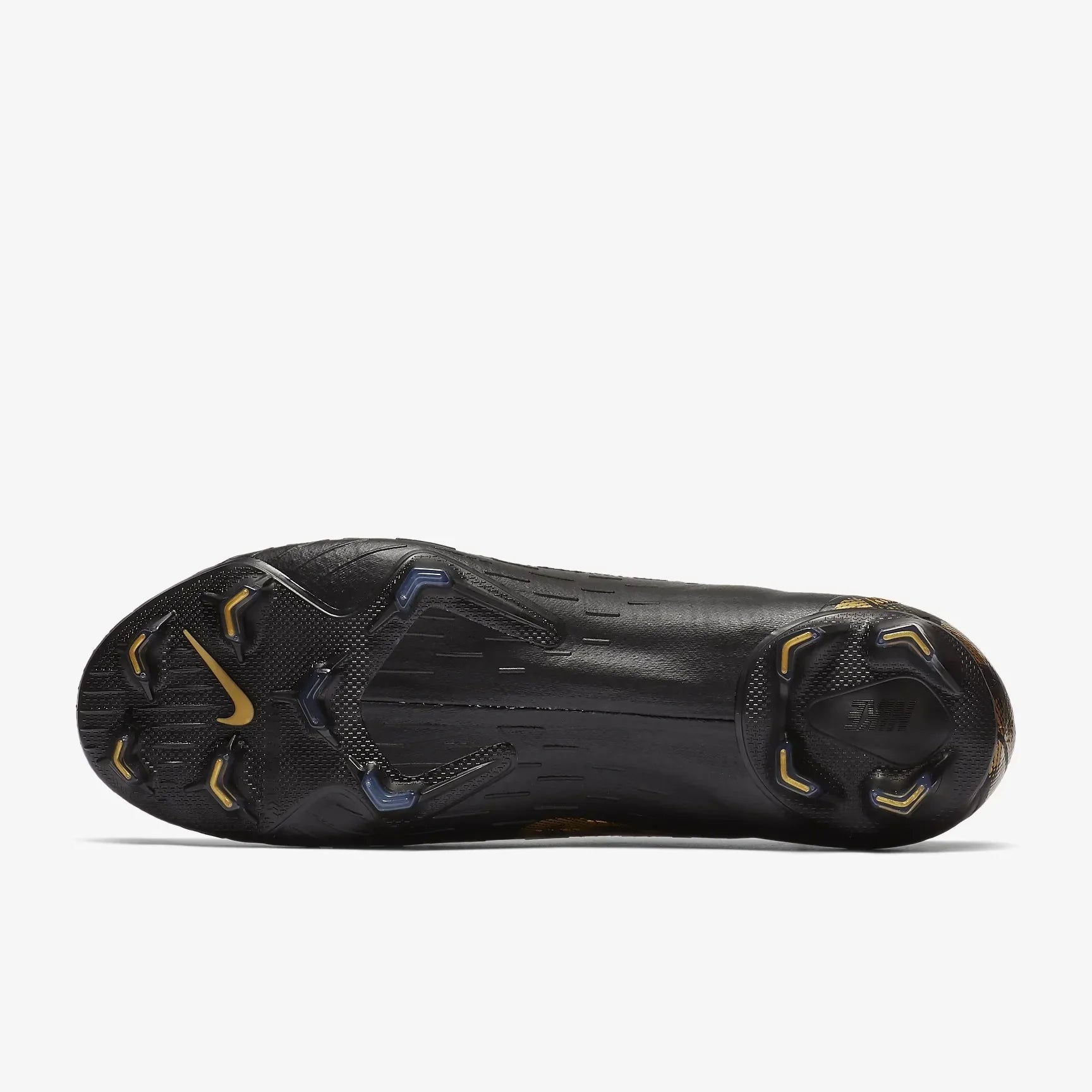 Nike Mercurial Vapor 12 Elite FG Firmj Ground Mens Soccer Cleats Black Metallic Vivid Gold