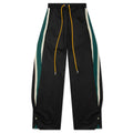 Striped Snap Pant Black