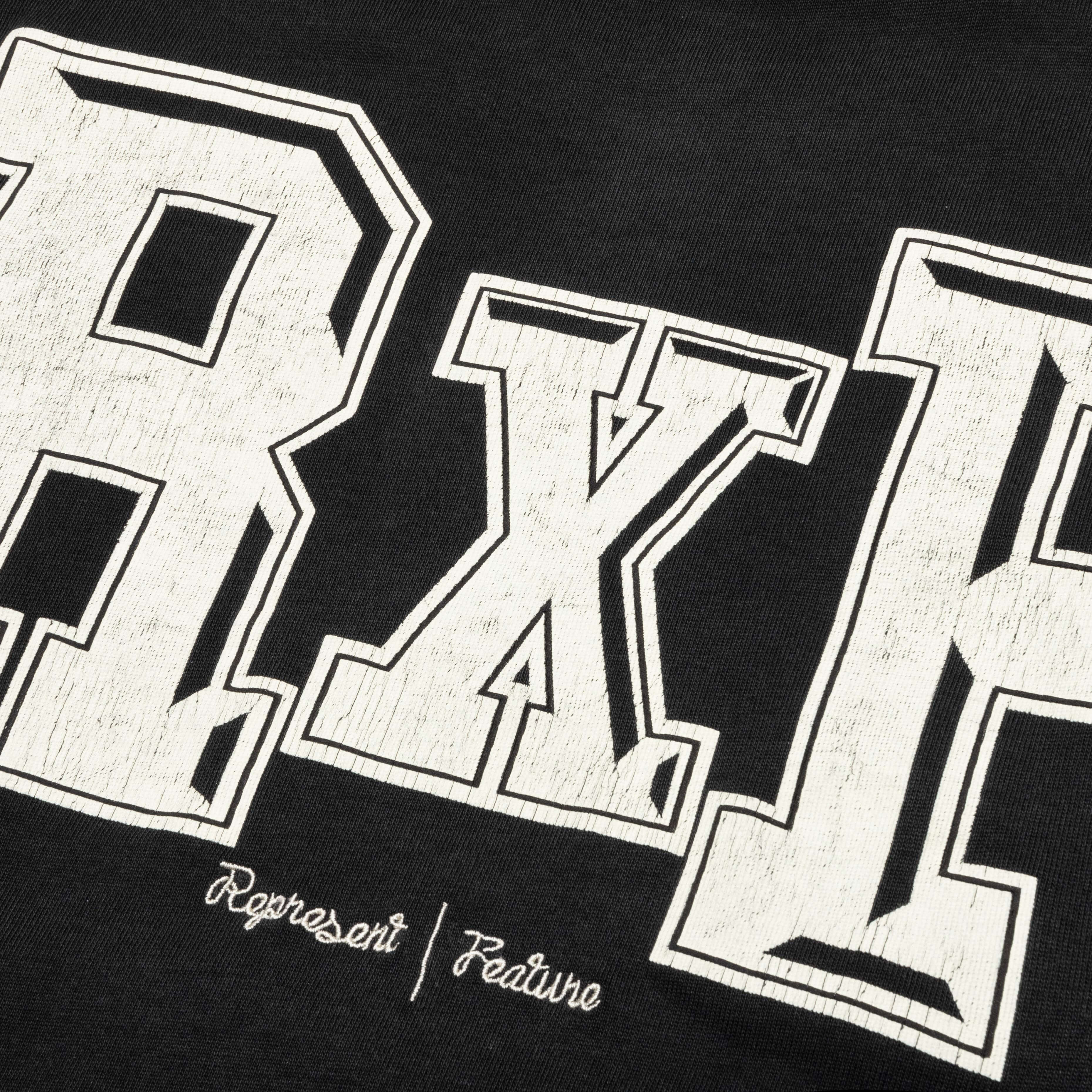 Feature x Represent Head 2 Head T Shirt Stained Black