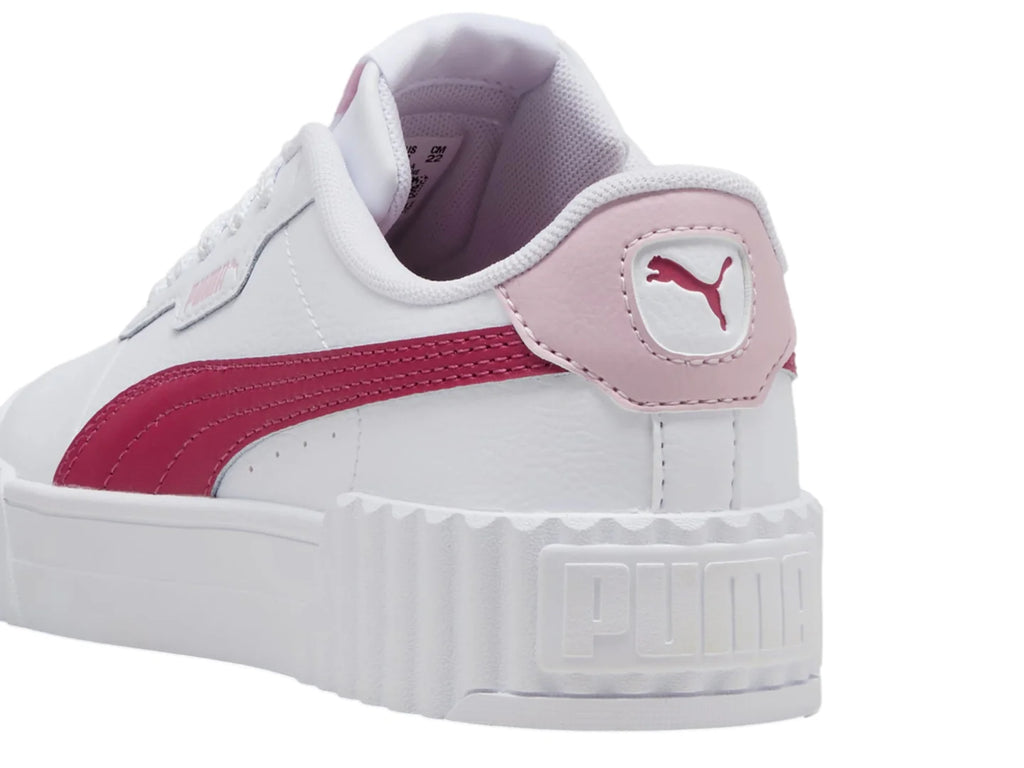 Tenis PUMA Carina 30 Blanco y Rosa para Niña