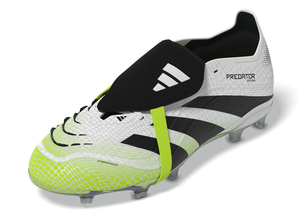 adidas Predator Elite Fold Over Tongue Youth Firm Ground Soccer Cleats White Black