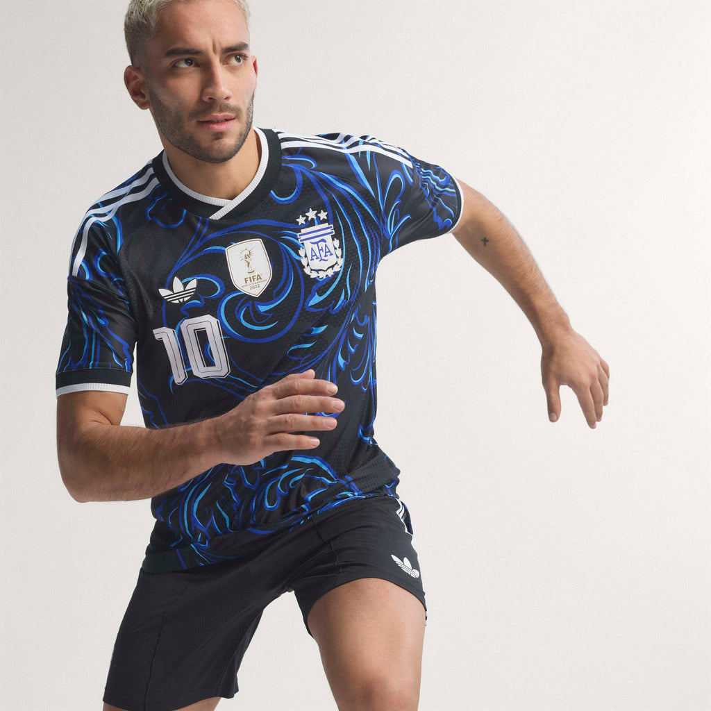 adidas Argentina Away Authentic Messi Mens Soccer Jersey 2026 Black Blue