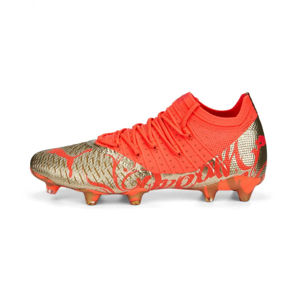 PUMA Future Z 14 Neymar JR FG AG Firm Ground Soccer Cleats Fiery Coral Gold