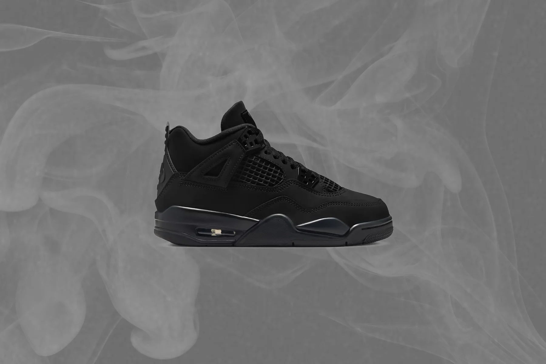 Air Jordan 4 Retro Black Cat GS Black Light Graphite