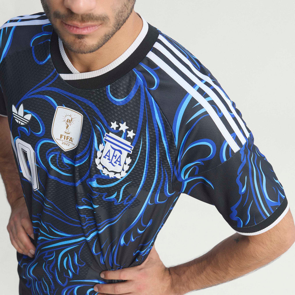 adidas Argentina Away Authentic Messi Mens Soccer Jersey 2026 Black Blue