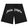 Curved Logo Swim Short Black White