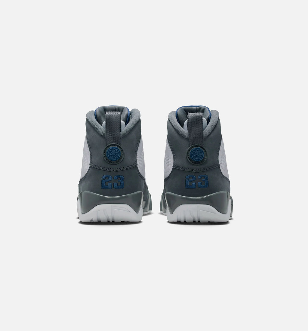 Air Jordan 9 Retro Flint Grey and French Blue Mens Lifestyle Shoe White French Blue Flint Grey