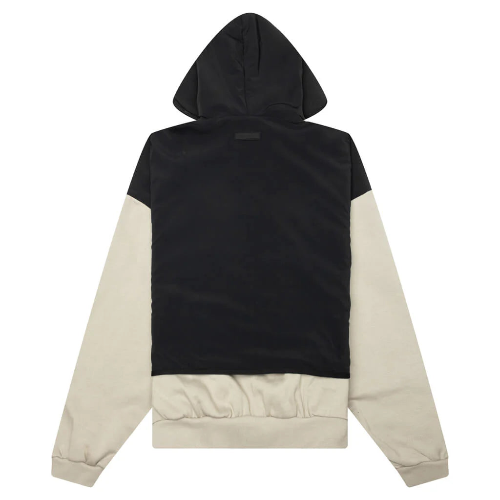 Nylon Fleece Hooded Sweater Seal Jet Black