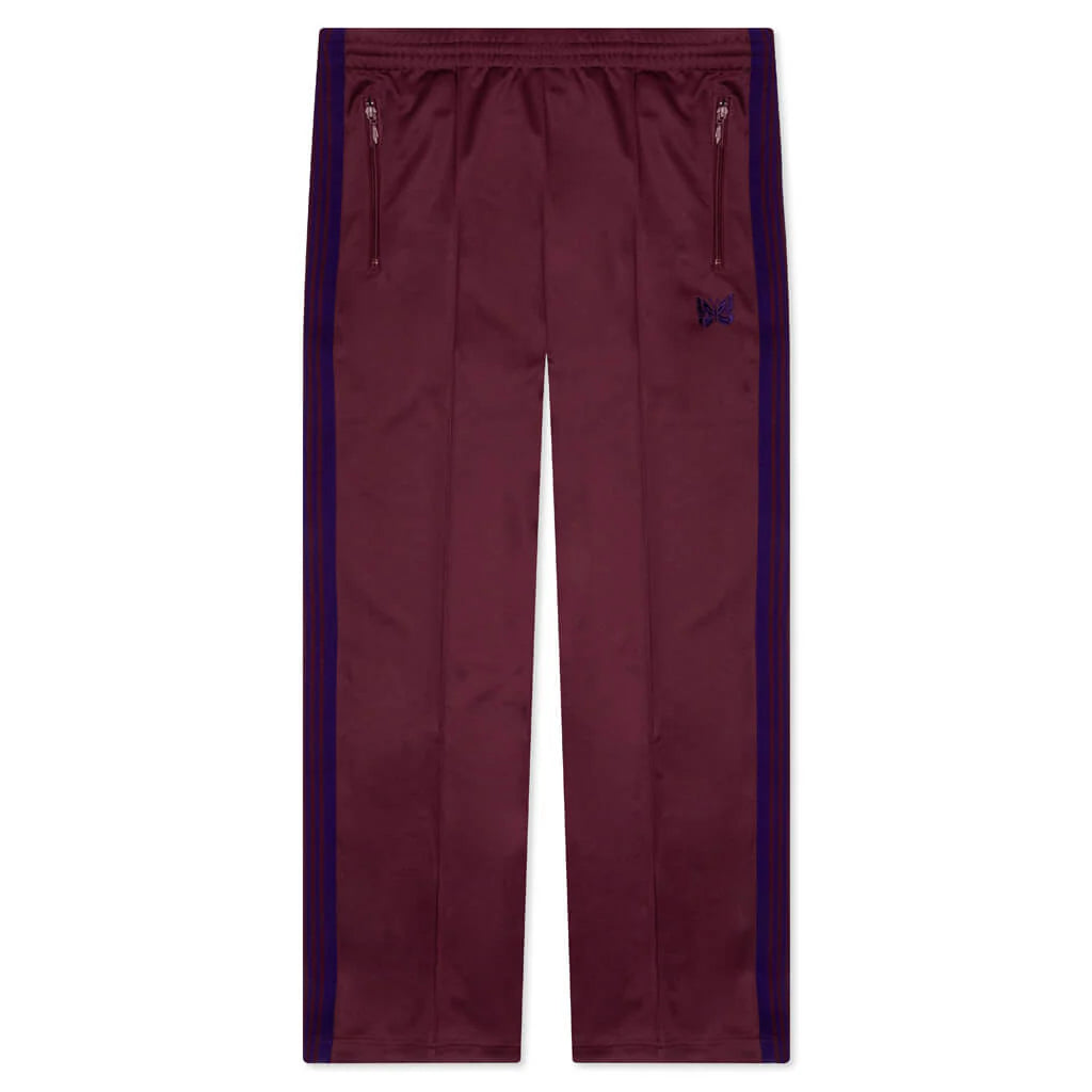 Track Pant Poly Smooth Wine