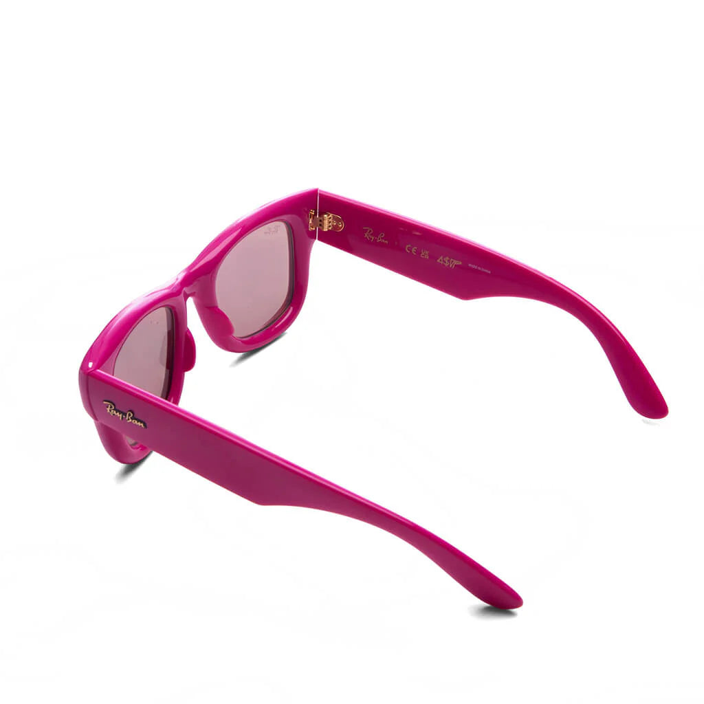 Ray Ban x AAP Rocky Wayfarer Puffer Pink Frame Rose Gold Mirror Lens
