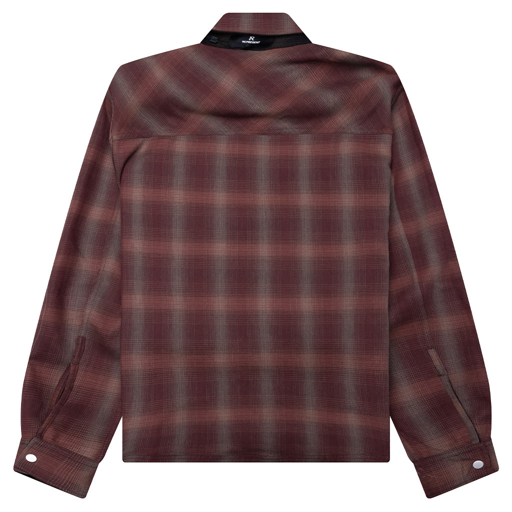 Bonded Reversible Check Shirt Nero