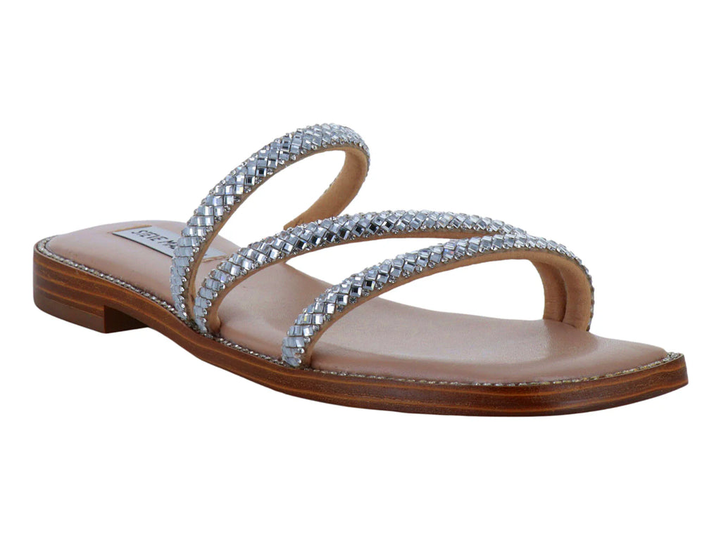 Sandalias Steve Madden Salina Rhinestone Plata para Mujer