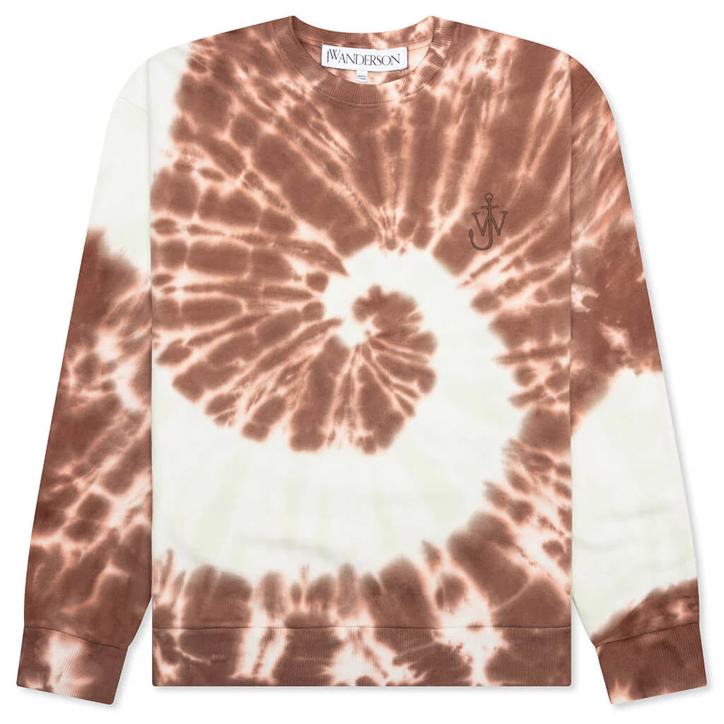 Tie Dye Cat Sweatshirt Brown