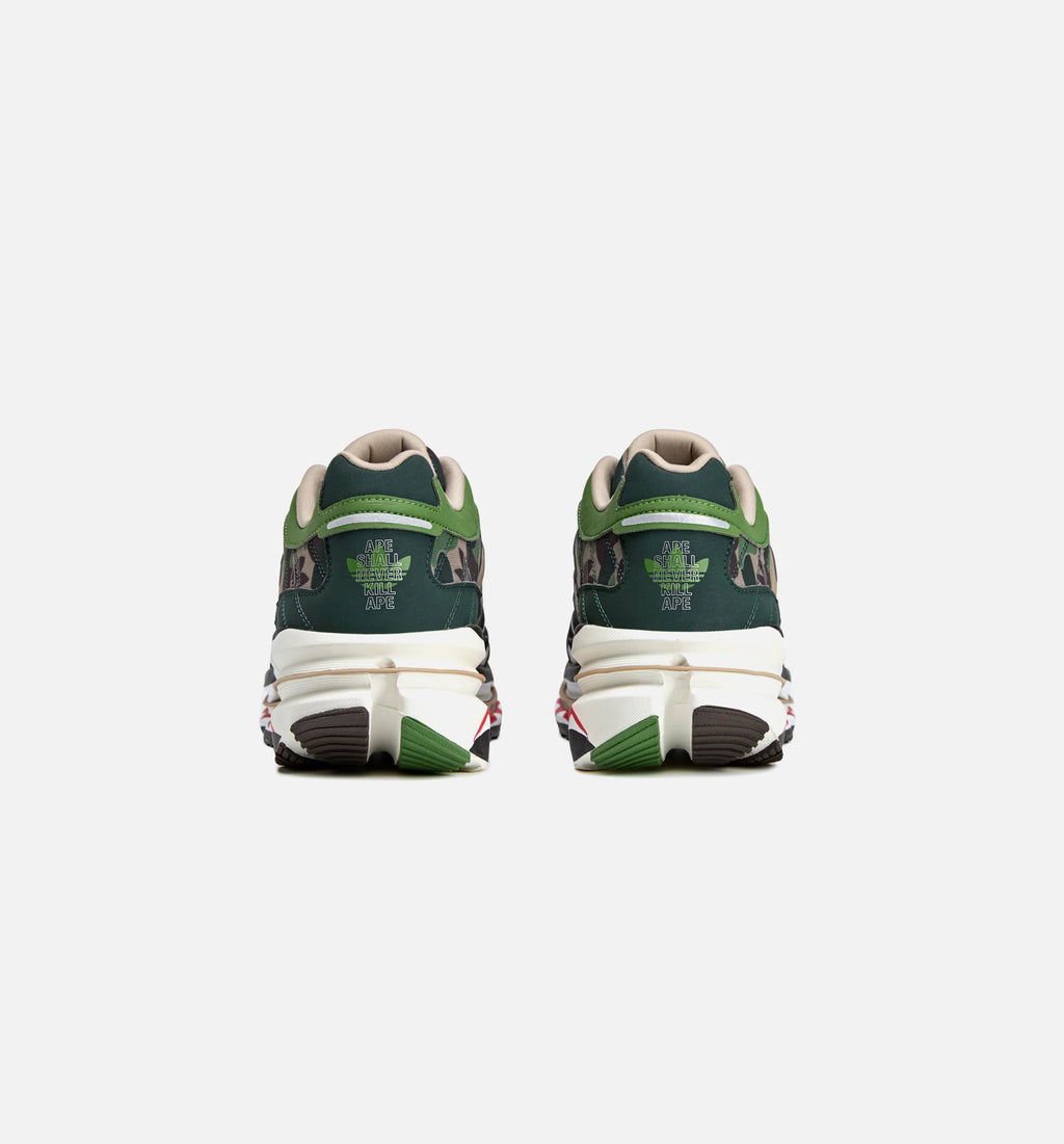 Bape x Adidas Adistar Hrmy Green Camo Mens Lifestyle Shoe Hemp Iron Metallic Off White