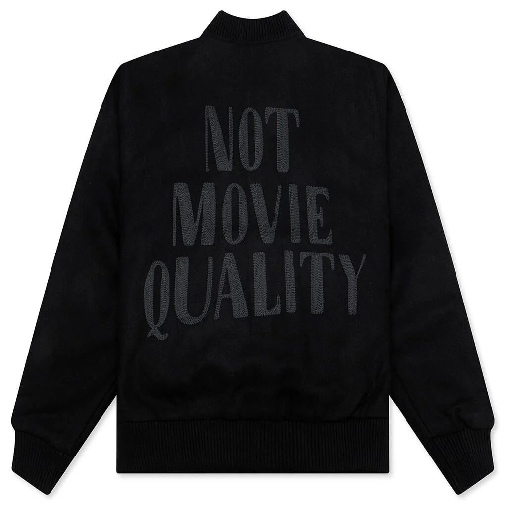 Not Movie Quality Varsity Jacket Black