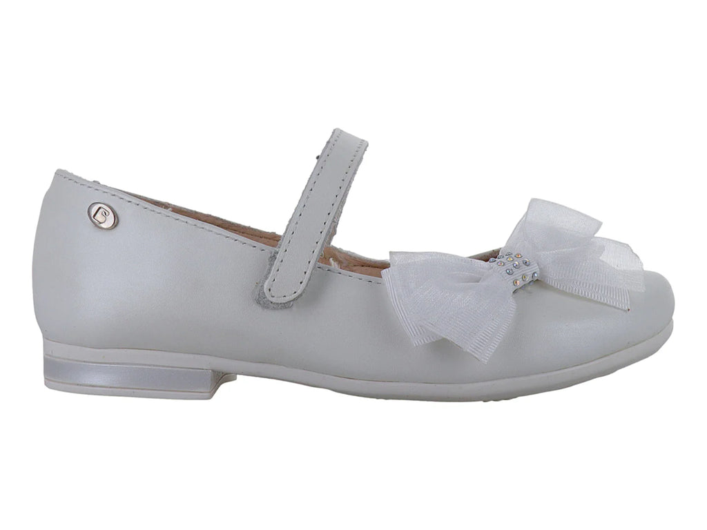 Zapatos Planos Coqueta Color Perla para Niña