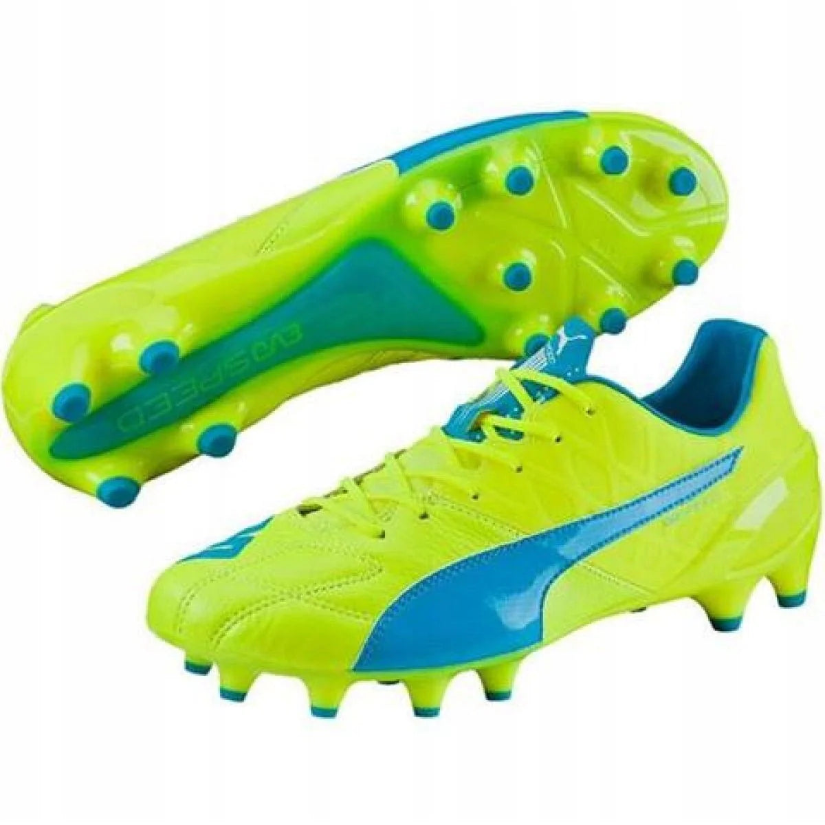 PUMA Evospeed 14 Lth FG Firm Ground Soccer Cleats Safety Yellow