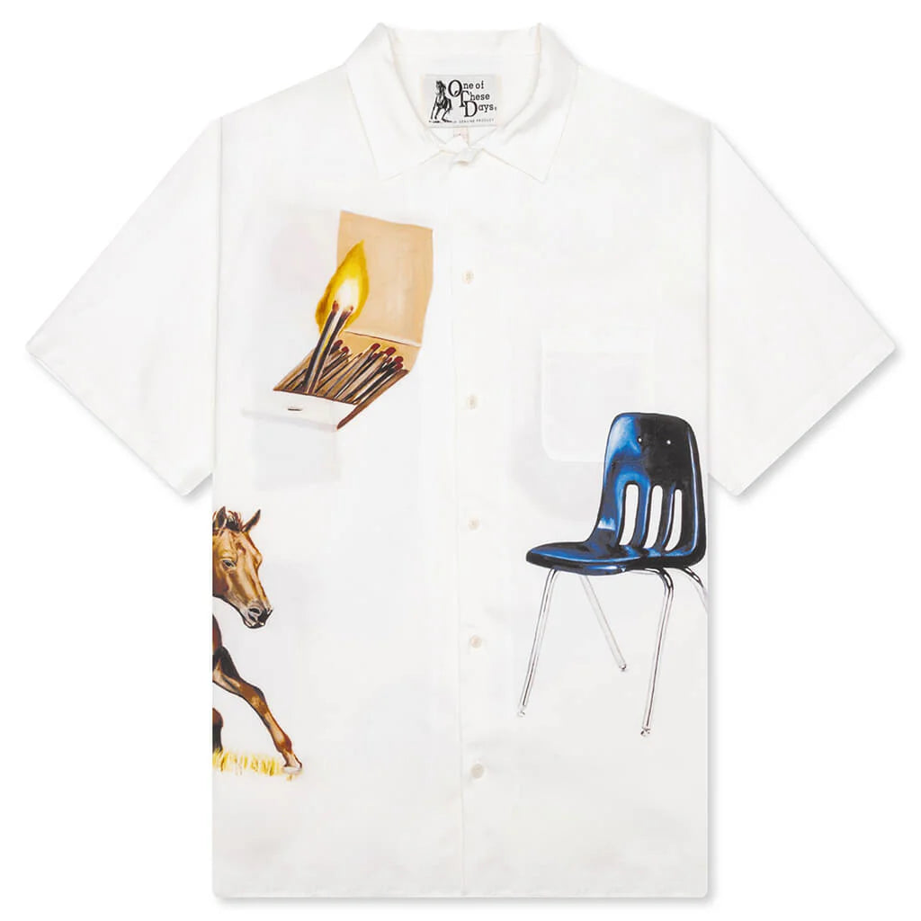 I Never Believed In Much But I Believe In You Camp Shirt Ivory