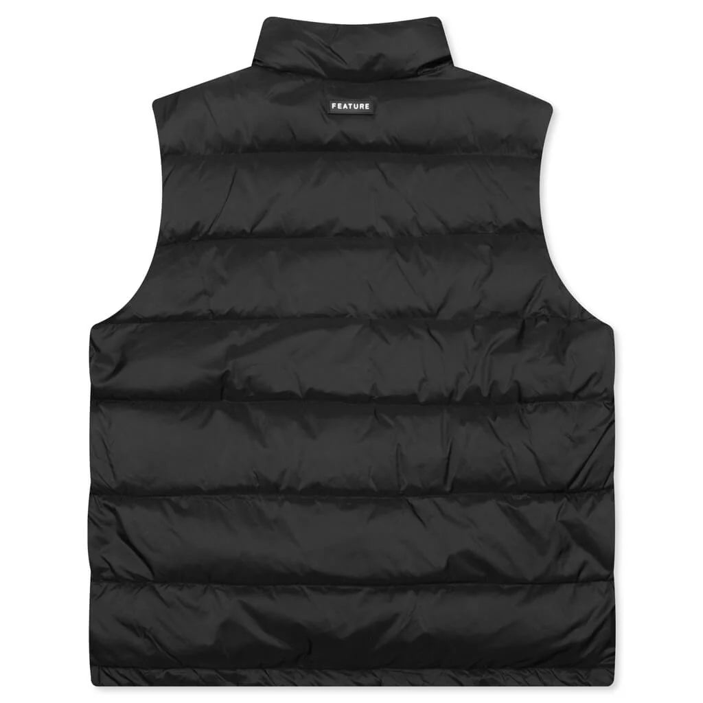 Sherman Convertible Puffer Vest Black