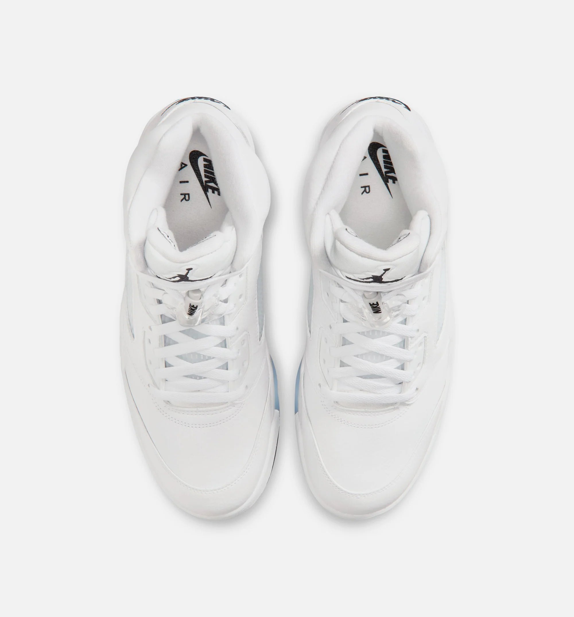 Air Jordan 5 Retro OG White Metallic Mens Lifestyle Shoe White Metallic Silver Black Free Shipping