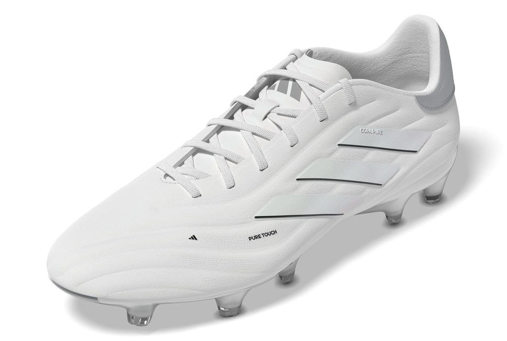 adidas Copa Pure 2 Elite FG Firm Ground Soccer Cleats White Silver Metallic