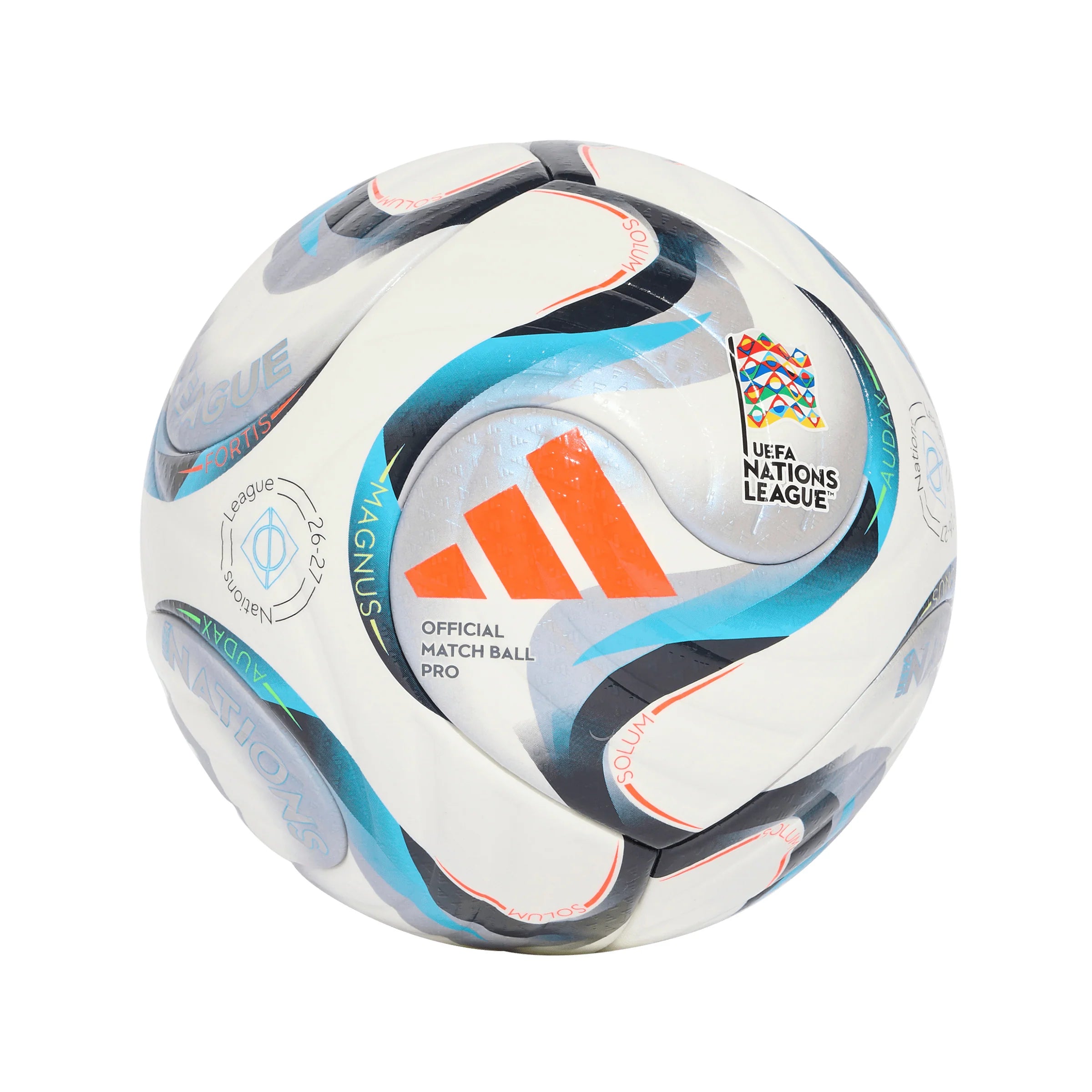 adidas UEFA Nations League 26 27 Pro Soccer Ball Legink Lemon White