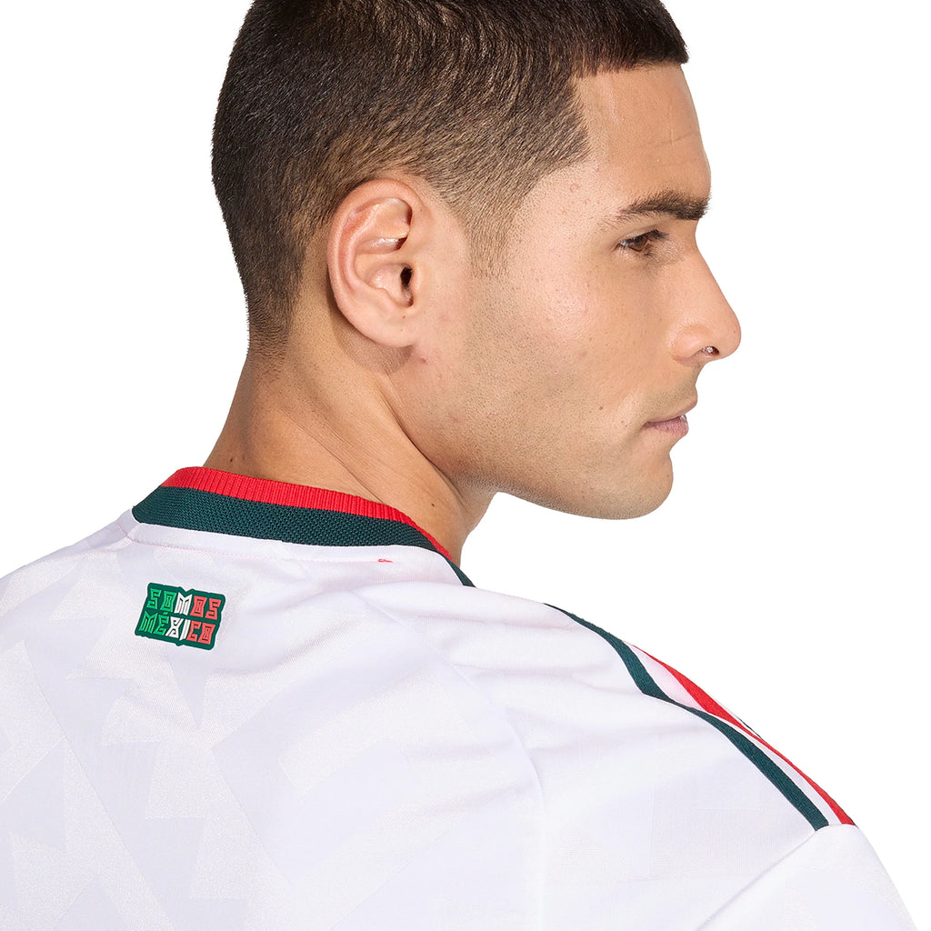 adidas Mexico Away Authentic Long Sleeve Mens Soccer Jersey 2026 White