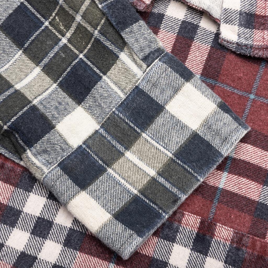 Flannel Shirt 7 Cuts Zipped Wide Shirt Assorted