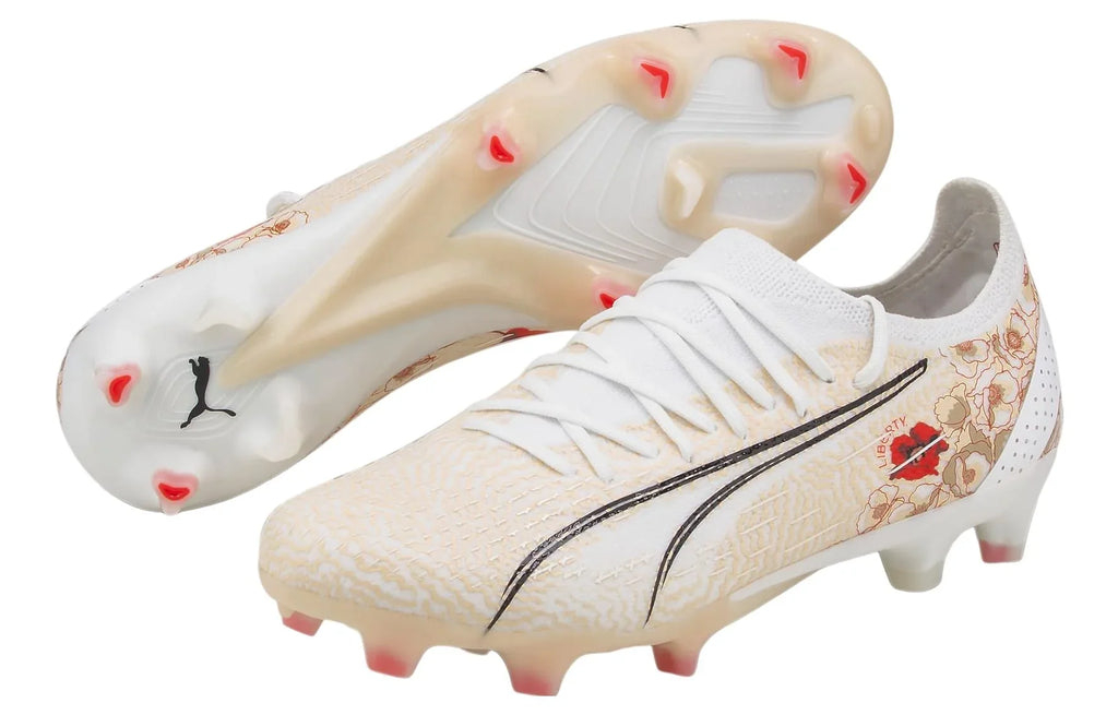 PUMA Ultra Ultimate Liberty Womens FG AG Soccer Cleats White Pristine Black