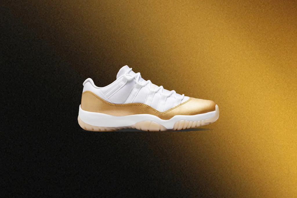 Womens Air Jordan 11 Retro Low Mothers Day White Metallic Gold Team Gold