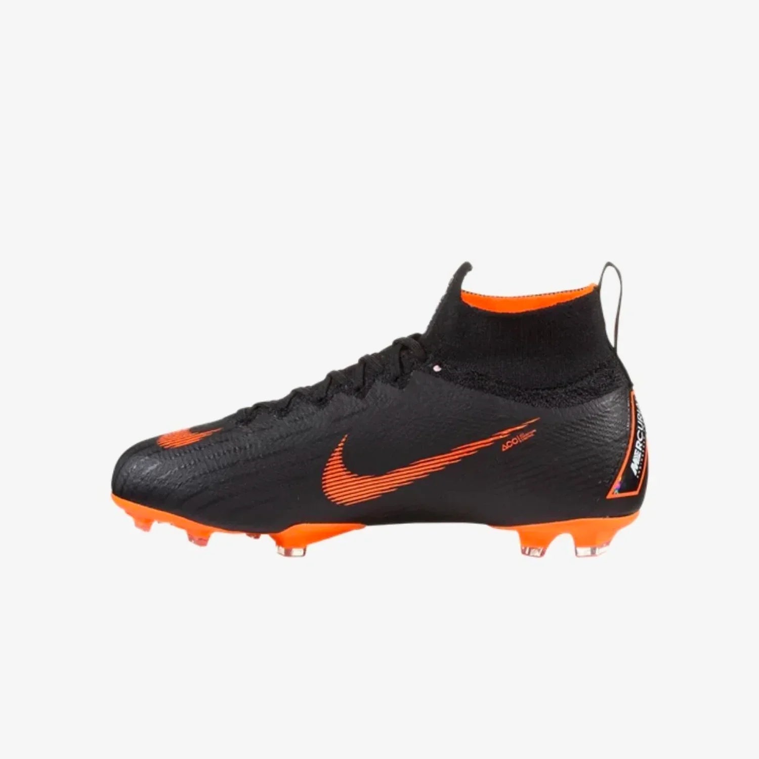 Nike JR Superfly 6 Elite FG Firm Ground Youth Soccer Cleats Black Total Orange White