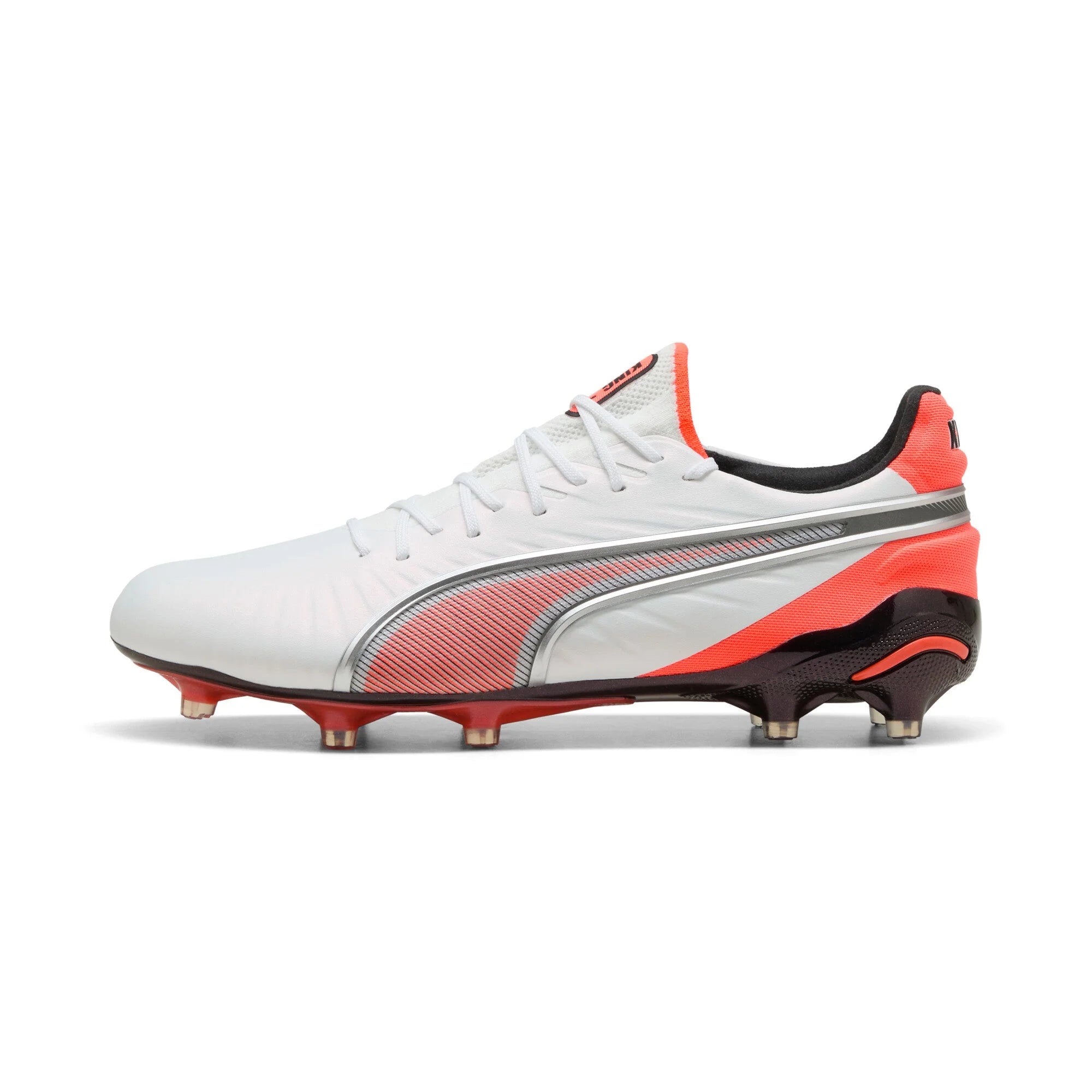 PUMA King Ultimate FG AG Firm Multi Ground Soccer Cleats White Silver