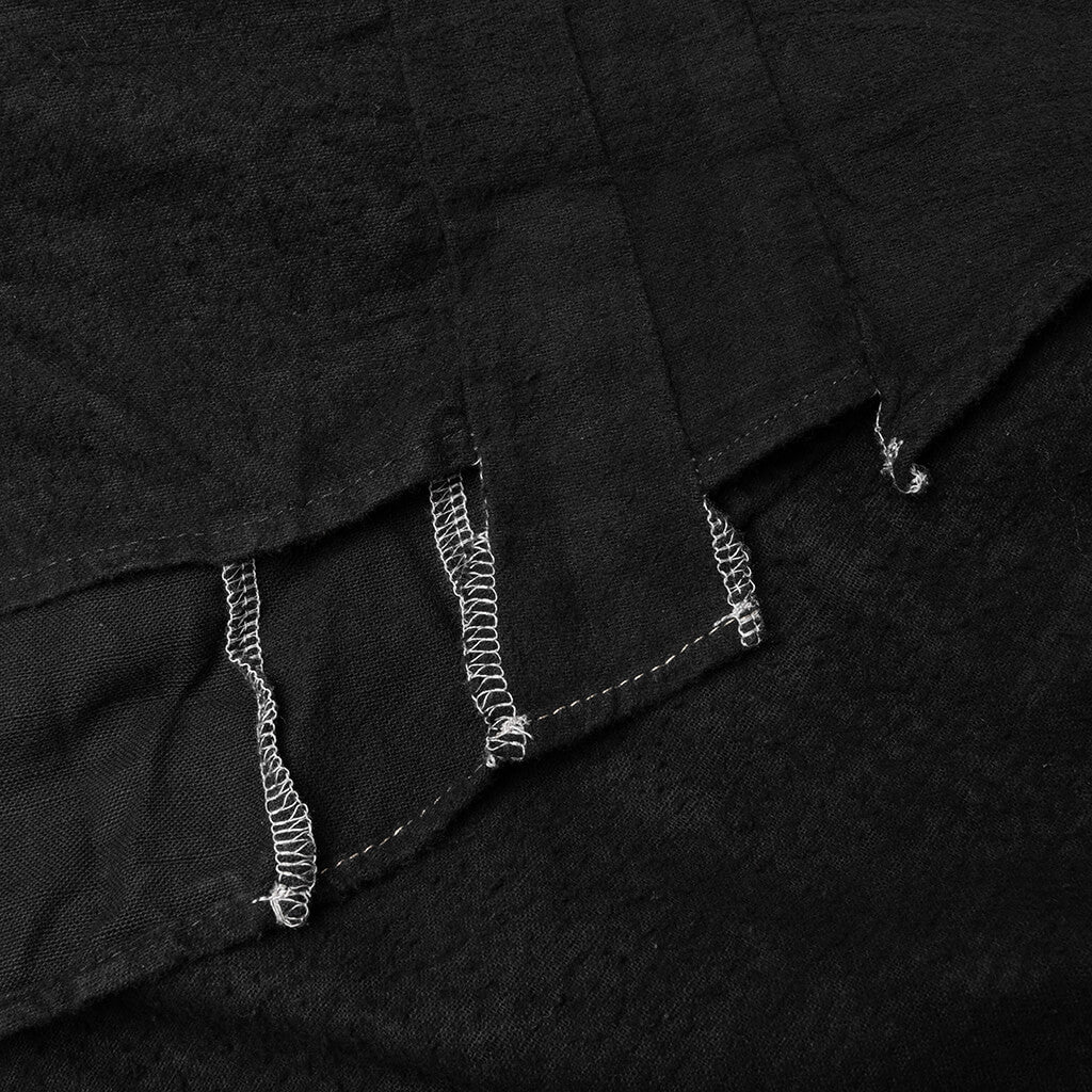 Flannel Shirt 7 Cuts Shirt Over Dye Black