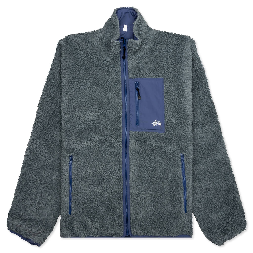 Sherpa Reversible Jacket Bluestone