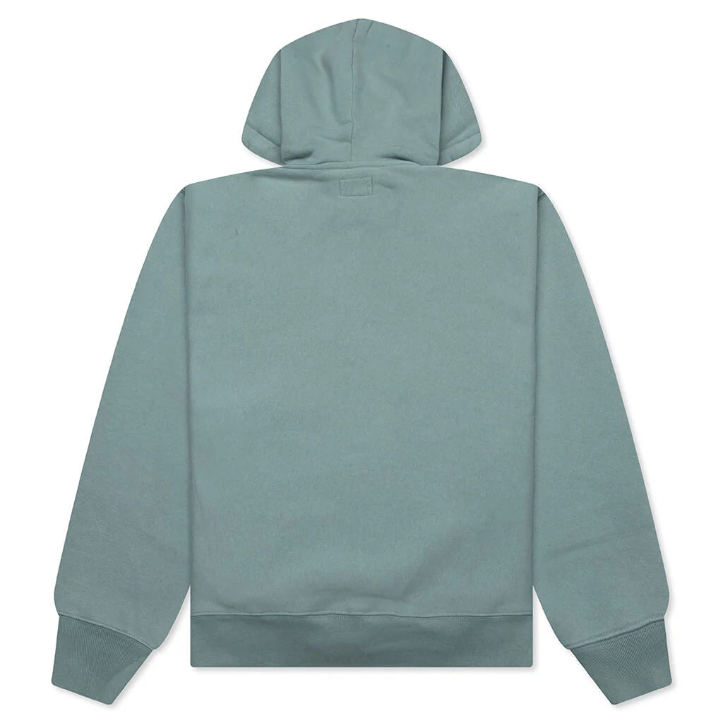 Established Printed Zip Hoodie Grey Green