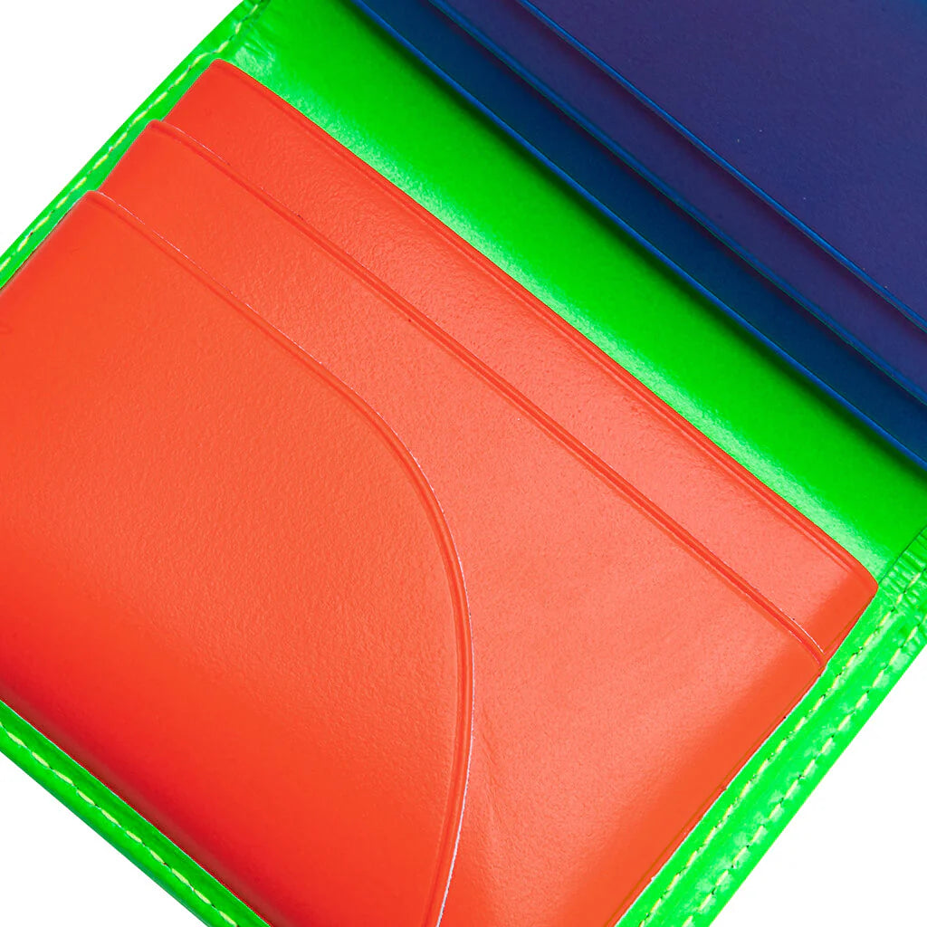 Comme des Garcons Super Fluo Wallet Green Orange