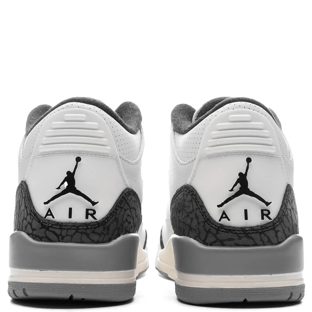 Air Jordan 3 Retro Grey Cement Summit White Fire Red Cement Grey