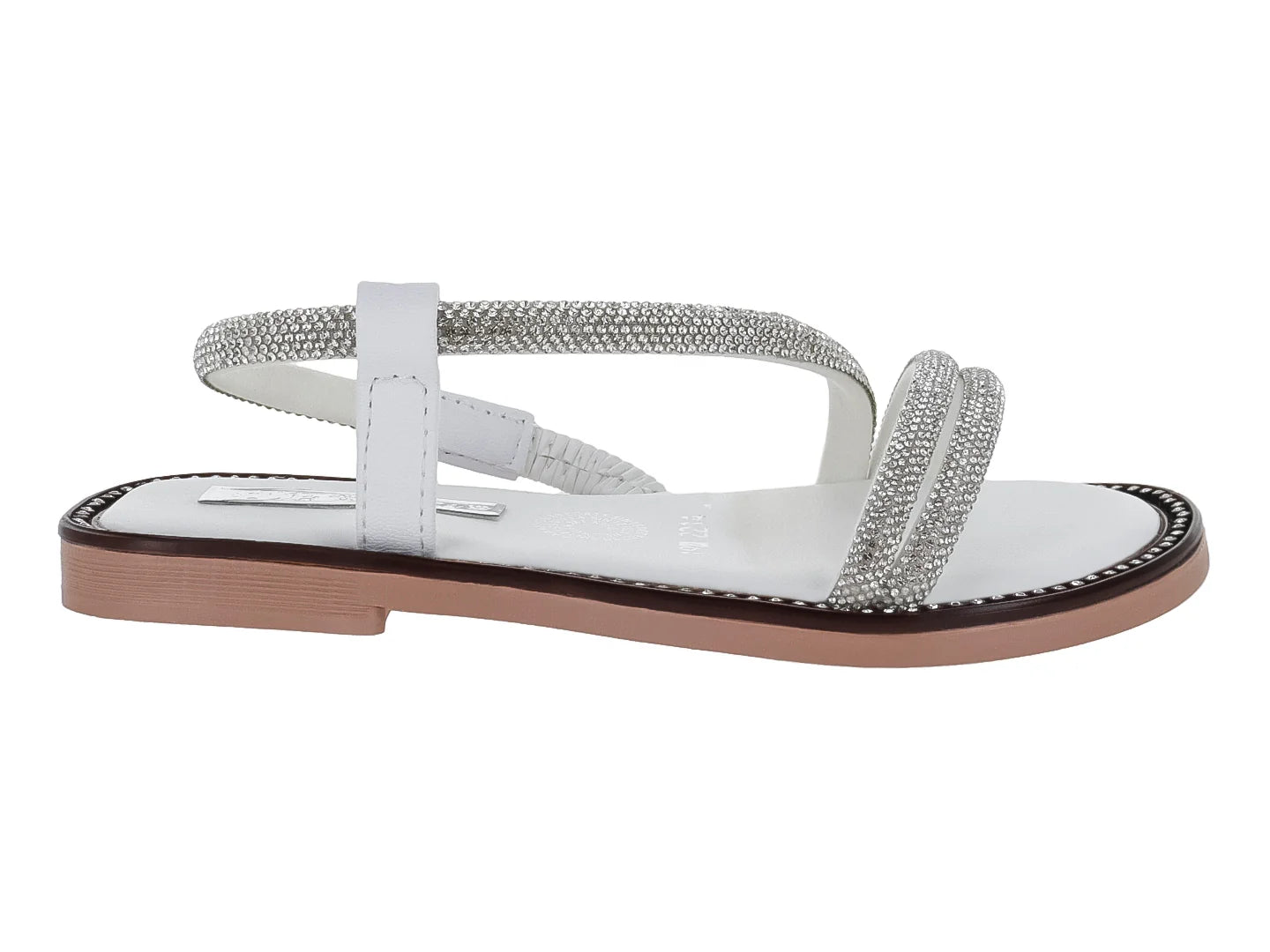 Sandalias Mia Bonita Blanco Plata para Niña