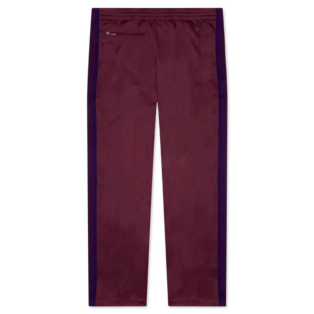 Narrow Track Pant Poly Smooth Wine