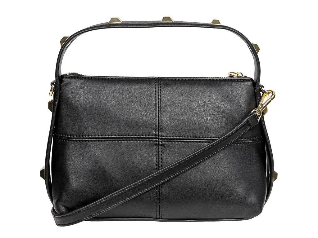 Bolso de Hombro DKNY Negro con Detalles Dorados para Mujer